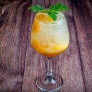 Peach flavored soda-135