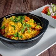 Yellow Rice with mixed shredded chicken-45